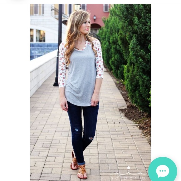 Floral baseball tee - Picture 2 of 2